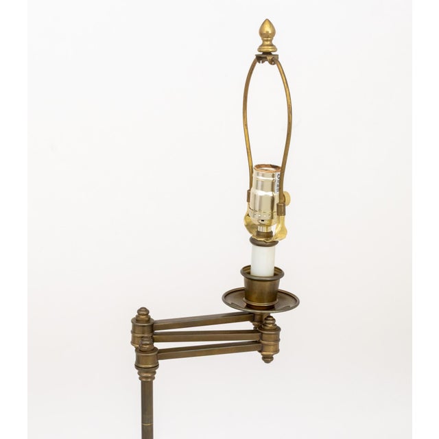 Modern Brass Swing-Arm Floor Lamp For Sale In New York - Image 6 of 7