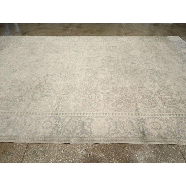 Galerie Shabab Collection Mid-20th Century Turkish Oushak Oversize Carpet For Sale - Image 4 of 8