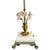Metal Vintage Hollywood Regency Porcelain Flower Table Lamps With Alabaster Bases by Almco - A Pair For Sale - Image 7 of 11