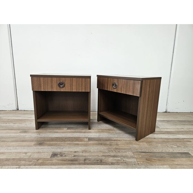 Linear and Compact Bedside Tables, 1960, Set of 2 For Sale - Image 4 of 18