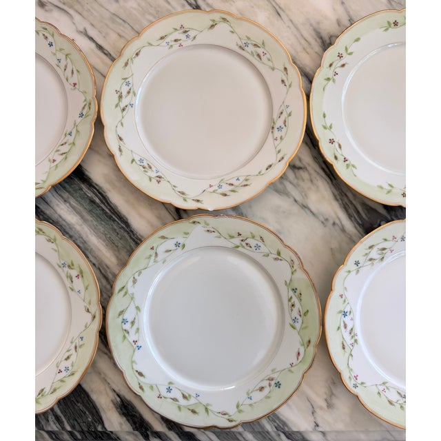Antique Ginori Made in Italy Gold Gilt Hand Painted Plates - Set of 8 For Sale - Image 12 of 15