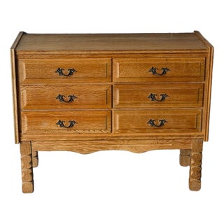In Style of Henning Kjærnulf Oak Dresser With 6 Drawers Danish Mid-Century Modern 1960s For Sale
