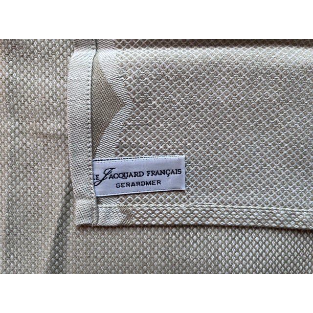 French Le Jacquard Francais-Taupe Cotton Guest Towels-Set 2 For Sale - Image 3 of 6