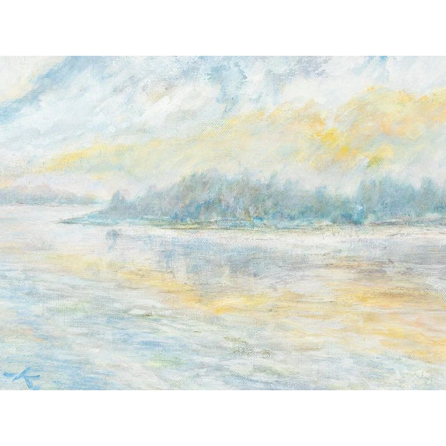 1990s Helga Müller, Blue Hour, 1990, Acrylic on Paper For Sale - Image 5 of 10