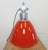 Large Industrial Red Painted Factory Lamp from Elektrosvit, 1960s For Sale - Image 11 of 16