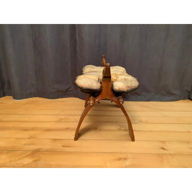 1960s Vintage Camelskin Stool, 1960s For Sale - Image 5 of 8