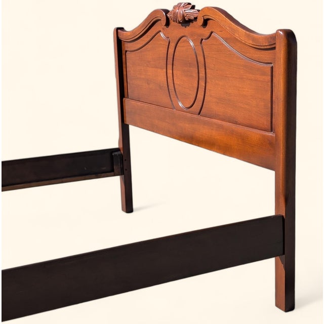 Antique Abernathy Walnut Full-Size Bed Frame in Victorian Style For Sale - Image 4 of 11