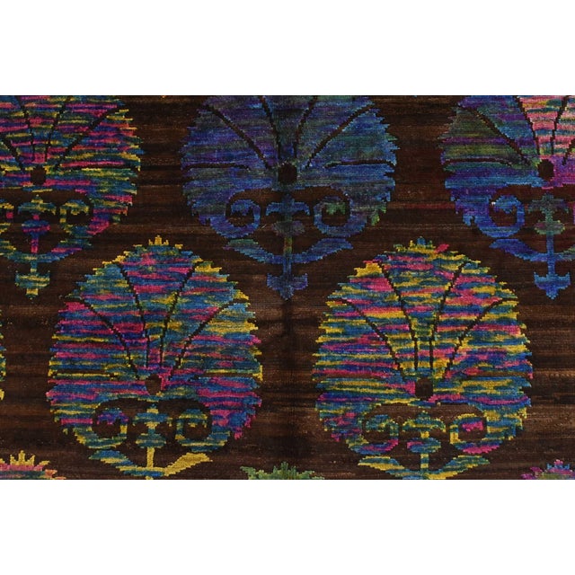 Brown Gabbeh Rug 4’10” X 7’5” Brown Wool Modern Hand-Knotted Oriental Carpet For Sale - Image 8 of 13