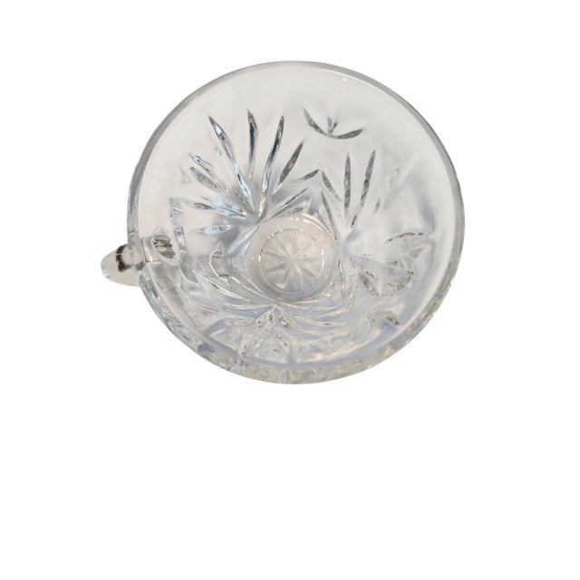 Glass Vintage Portico Pattern Punch Bowl and Glasses Set For Sale - Image 7 of 8