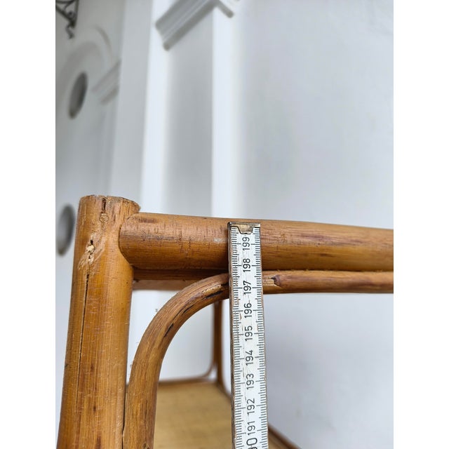 Brown Italian Bamboo Shelf, 1970s For Sale - Image 8 of 18