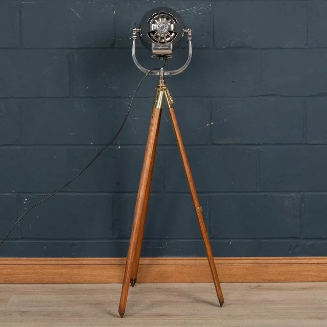 20th Century English Strand Electric Theatre Lamp on a Tripod Stand, 1960 For Sale - Image 9 of 13
