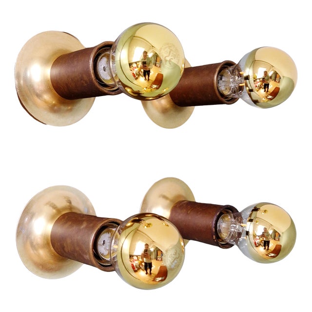 Space Age Brass Ceiling Light from Cosack Leuchten, 1970s For Sale
