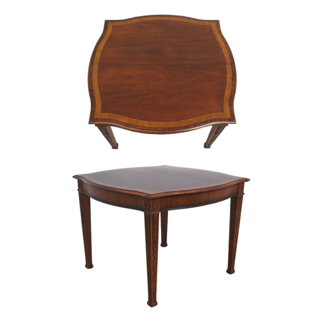 Henredon Chippendale Mahogany Dining Room Breakfast Table For Sale