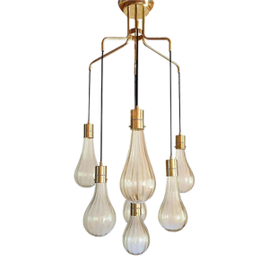 1970s Mazzega Style Murano Glass Pendant Chandelier