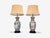 Famille Rose, Large Chinese Table Lamps, Porcelian, Rosewood, China, 19th C. For Sale - Image 4 of 13
