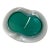 Vintage Murano Teal Cased in White Opaline Art Glass Bowl Attributed to Seguso For Sale