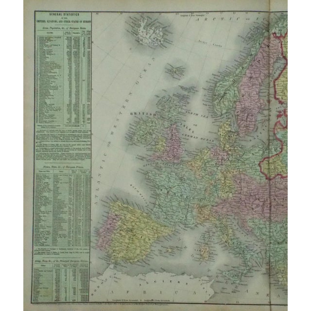 Traditional Europe, Original Map by Cowperthwait, 1850 For Sale - Image 3 of 6