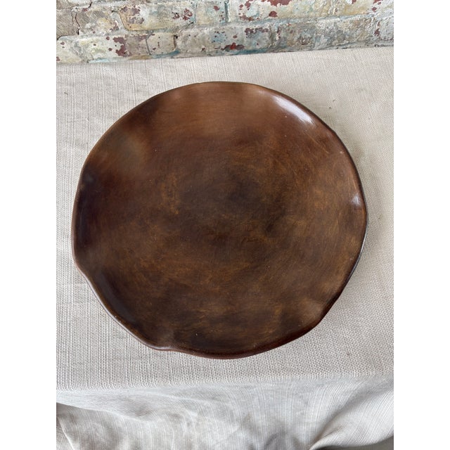 2020s Puebla Round Serving Tray (Chocolate) For Sale - Image 5 of 6