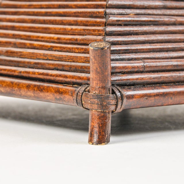 Vintage Striking Pagoda Pyramid Wooden Dresser Box For Sale - Image 11 of 16