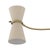 Gable Linear Chandelier, Antique Natural Brass with Oyster Shade For Sale - Image 4 of 7