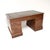 Wood Vintage Pedestal Desk in Burr Walnut with Leather Top, 1960 For Sale - Image 7 of 14
