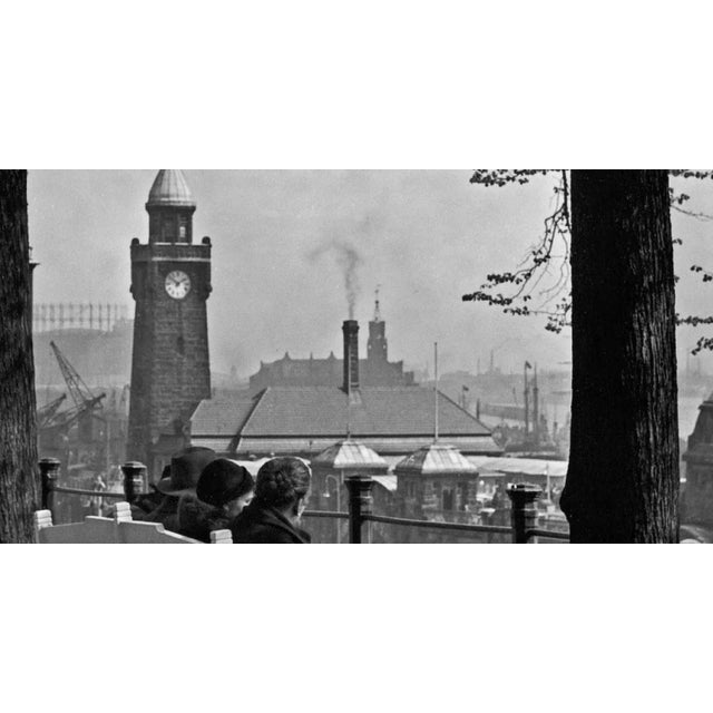Traditional Promenade St. Pauli Landing Bridges Hamburg Viewer, Germany 1938, Printed 2021 For Sale - Image 3 of 5