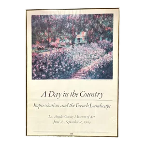 1984 “a Day in the Country” Impressionism Lacma Exhibition Poster W Claude Monet