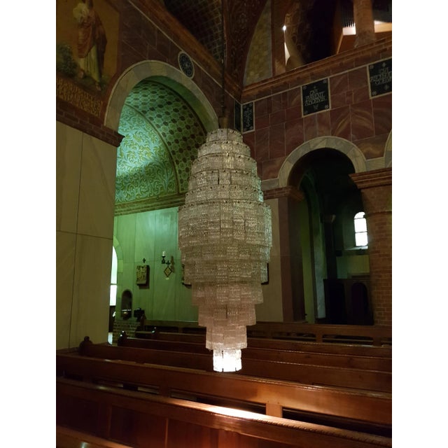 1960s Vintage Tiered Art Deco Style Chandelier For Sale - Image 13 of 13