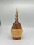 Mid-Century Modern Hand Carved Marquetry Inlay Pear Shaped Vessel With Lid For Sale - Image 3 of 9