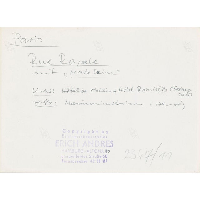Silver Gelatine Print by Erich Andres, ca 1950. Andres was born 1905 in Germany and passed away 1992. He started his...