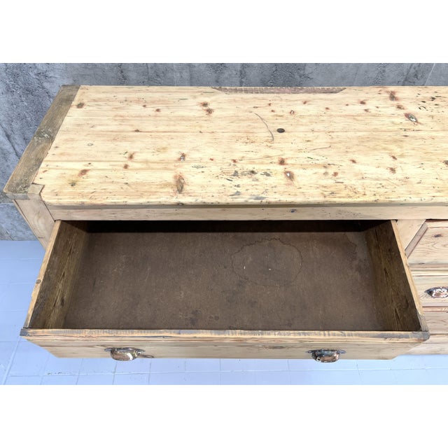 Brown Hardware Store Sideboard with Drawers, 1920s For Sale - Image 8 of 13