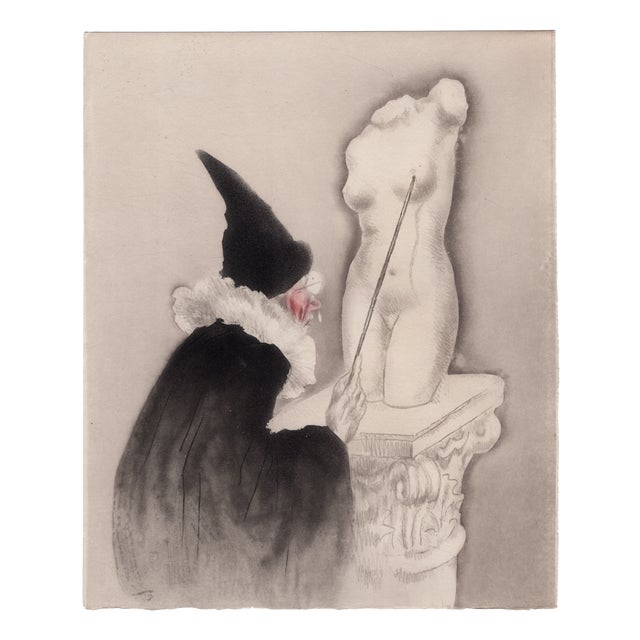 Louis Icart, The Professor, The Life of Breasts, Nude, Original Etching & Aquatint, 1945 For Sale