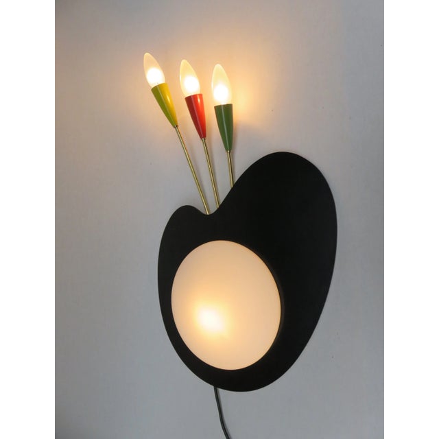 Black Sconce in the form of a Painter's Palette from Kaiser-Leuchten, 1950s For Sale - Image 8 of 18