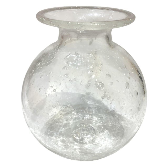 Transparent Rare Steuben Elements Art Glass Vase Designed by David Dowler, 1998 For Sale - Image 8 of 15