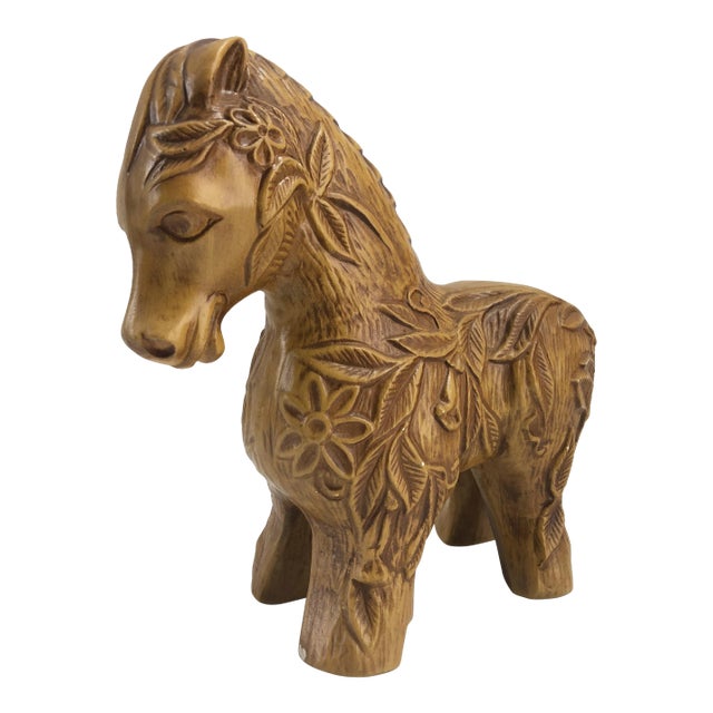 Mid-Century California Pottery Floral Horse For Sale