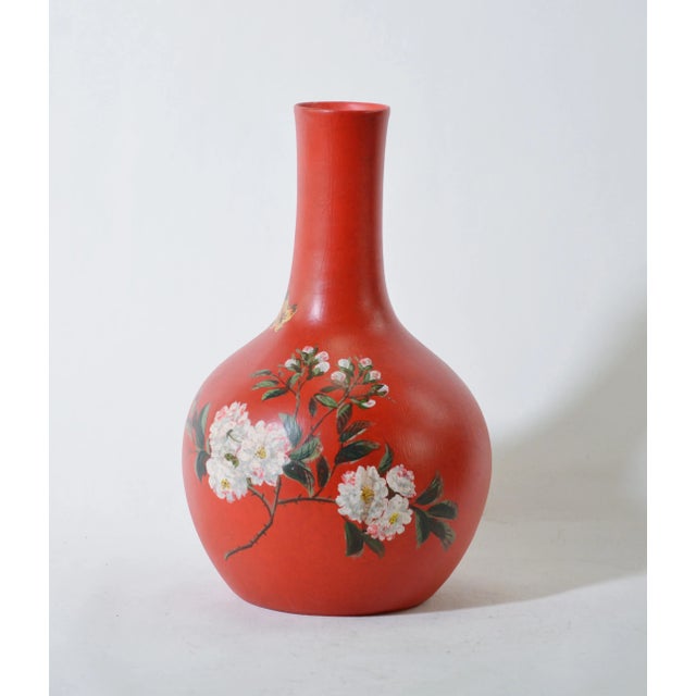 English Hand Painted Vase For Sale - Image 4 of 4