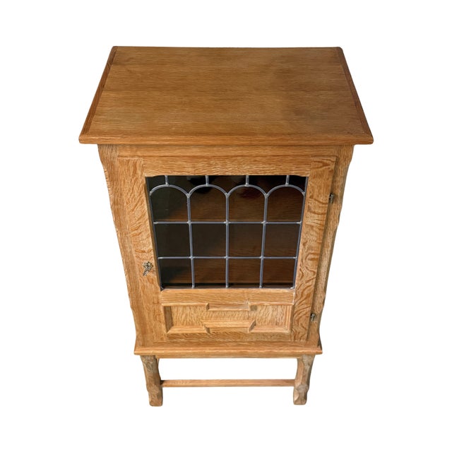 Mid 20th Century Henning Kjærnulf Carved Oak Cupboard, Denmark, 1960s, Attributed For Sale - Image 5 of 5