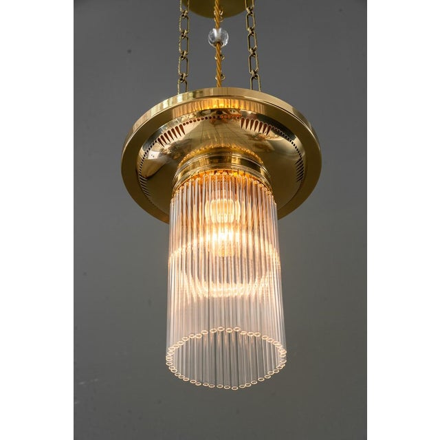 Art Deco Chandeliers with Glass Sticks, Vienna, 1920s, Set of 2 For Sale - Image 14 of 18