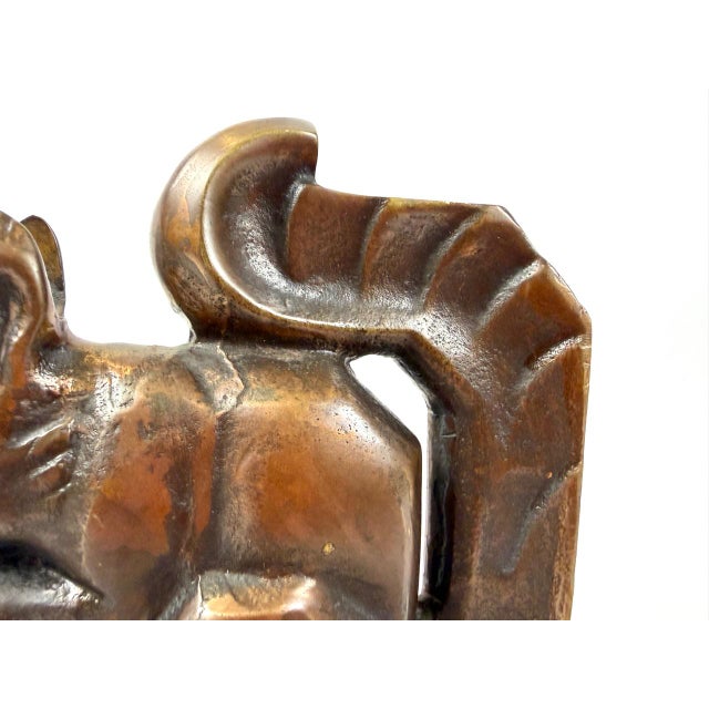 Metal Art Deco Bronze Squirrel Bookends atributted to Max Le Verrier, 1930s, Set of 2 For Sale - Image 7 of 13