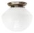 Belgian White Opaline Glass Ceiling Lamp, 1920s For Sale