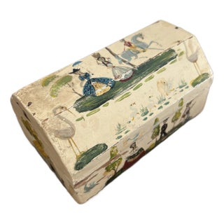 Vintage Artist Signed Salvador Corona Mexican Folk Art Box For Sale