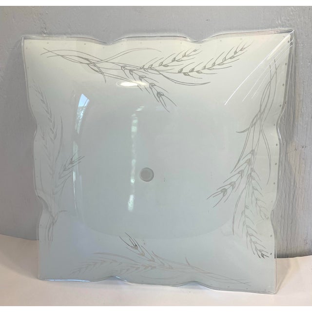 Mid-Century Modern Vintage Glass Ceiling Light Cover For Sale - Image 3 of 5