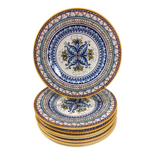 1910s Mediterranean William Sonoma Mediterranean Salad Plates - Set of 8 For Sale