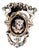 Gold and Silver Brooch with Reliefs and Applications For Sale