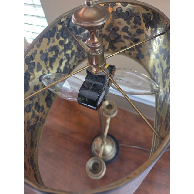 Metal Vintage Chapman Brass Bouillotte Lamp For Sale - Image 7 of 10
