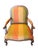 French Pair of 1970s Louis XV Multi-Colored Stripe Chair For Sale - Image 3 of 7