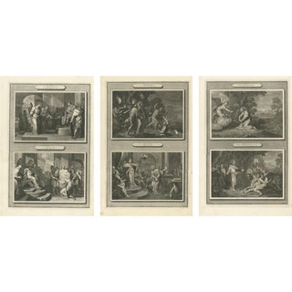 Mortier, Dutch Baroque Life of Christ, Engravings, 1700, Framed, Set of 3 For Sale