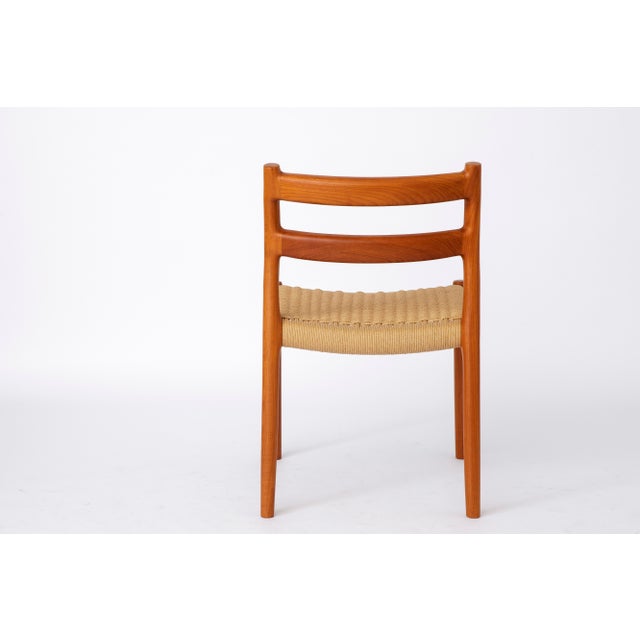 Model 84 Teak Chairs by Niels Moller For Sale - Image 3 of 10