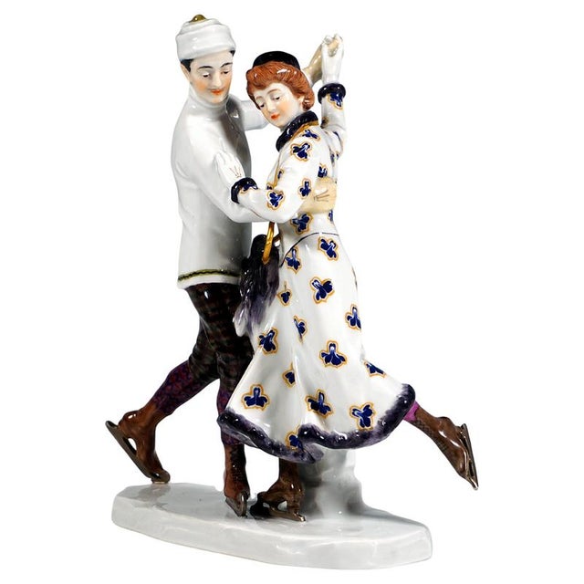 Ceramic Art Nouveau Figure by Alfred Koenig for Meissen Germany, 1890s For Sale - Image 7 of 7