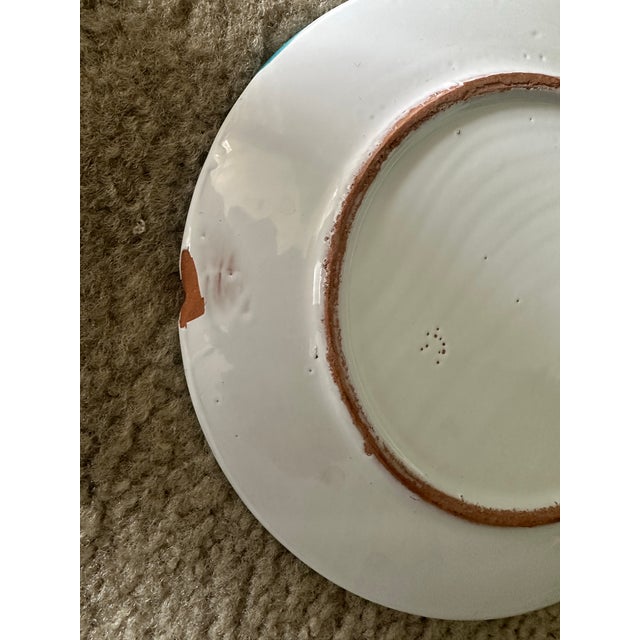 Italian Wall Art in the Style of DeSimone Hand Painted Plates Collection - Set of 5 For Sale - Image 12 of 12